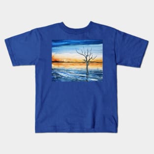 Lonely tree on the shore Kids T-Shirt